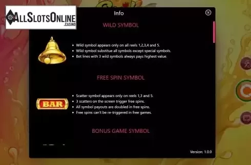 Game Features screen