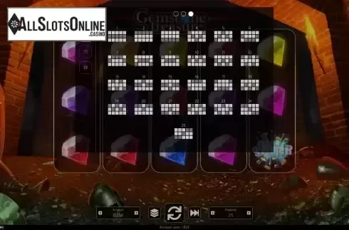 Paylines screen
