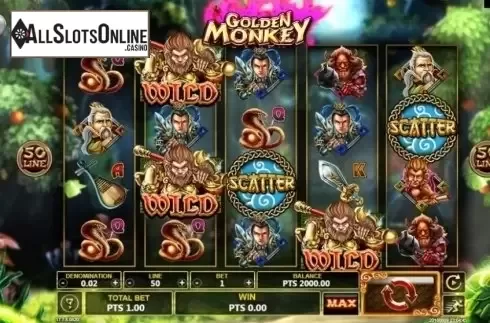 Reel screen. Golden Monkey (Spadegaming) from Spadegaming