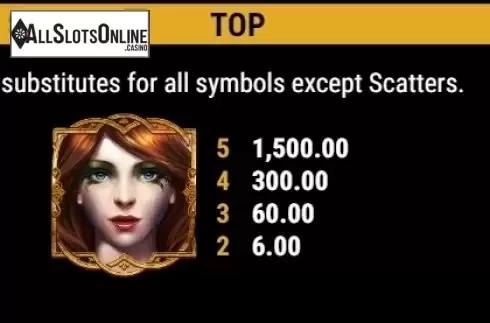 Paytable 2. Golden Touch from Gamomat