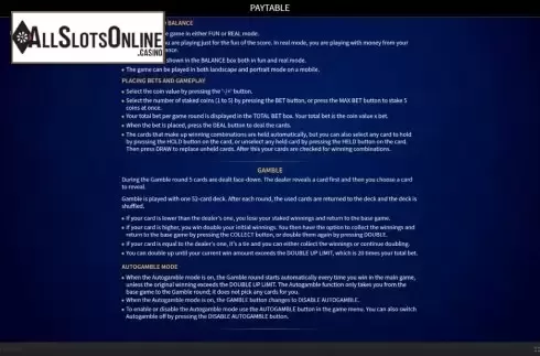 Rules 2. Jacks or Better (Skywind Group) from Skywind Group