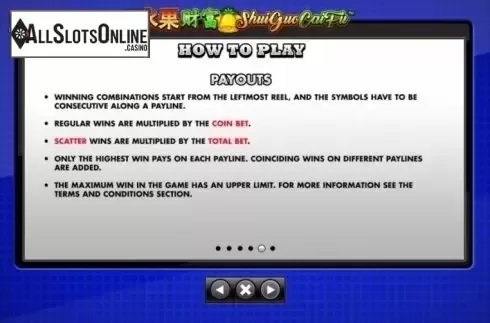 Paytable 5. Juicy Stacks (Shui Guo Cai Fu) from Skywind Group