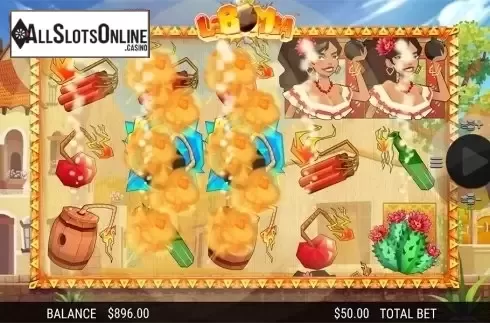 Bombs animation screen. La Bomba from Side City