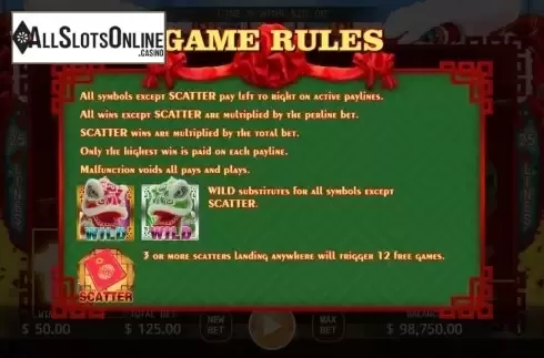 Features 1. Lion Dance (KA Gaming) from KA Gaming