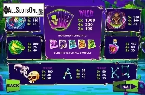 Paytable 1. Maji Wilds from Playtech