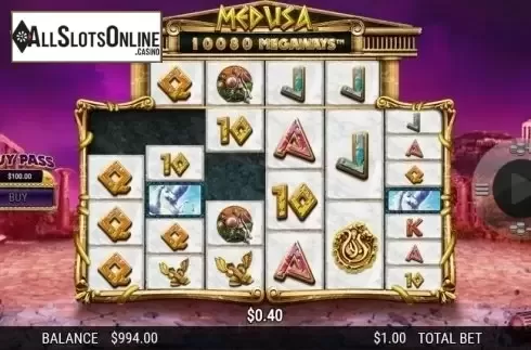 Win Screen. Medusa Megaways from NextGen