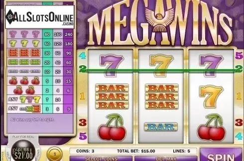 Win Screen . Megawins from Rival Gaming