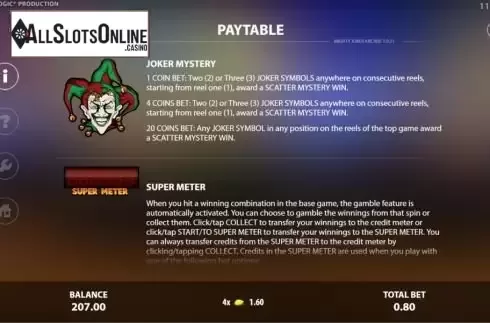 Features screen