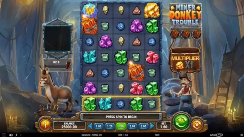 Miner Donkey Trouble slot screenshot 1