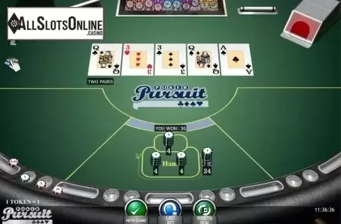 Game Screen. Poker Pursuit (iSoftBet) from iSoftBet