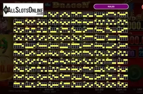 Paylines screen