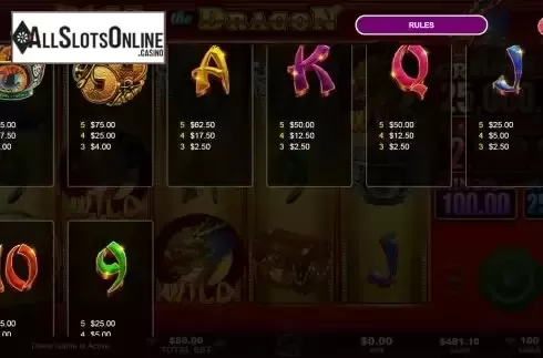 Paytable screen 2
