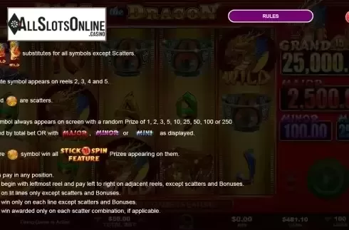 Special symbols screen