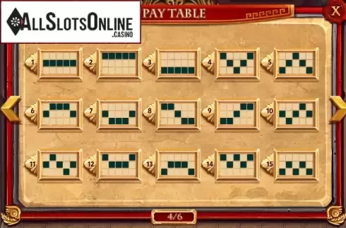 Paytable 4. Rome from Red Rake
