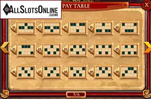 Paytable 5. Rome from Red Rake