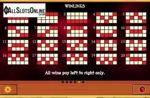 Paytable 5. Rosella: Lucky Fortune from CORE Gaming