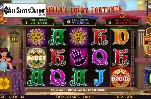 Game Workflow screen. Rosella: Lucky Fortune from CORE Gaming