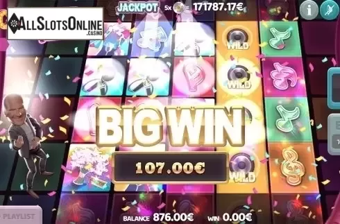 Big win screen. SchlagerSlotten from PAF