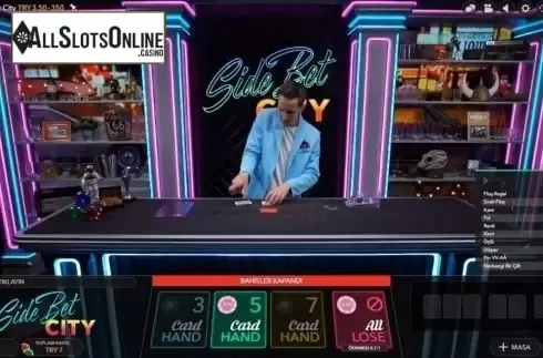 Game Screen 1. Side Bet City from Evolution Gaming