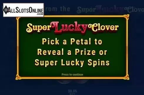 Bonus Game screen