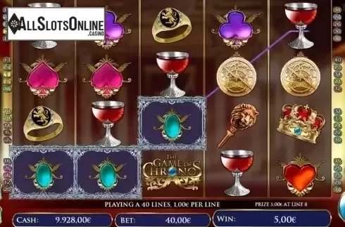 Win screen. The Game of Chronos Lion from R. Franco