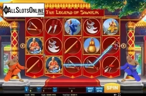 Win screen. The Legend of Shaolin from Evoplay Entertainment