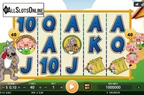 Reel screen. Three Little Pigs from KA Gaming