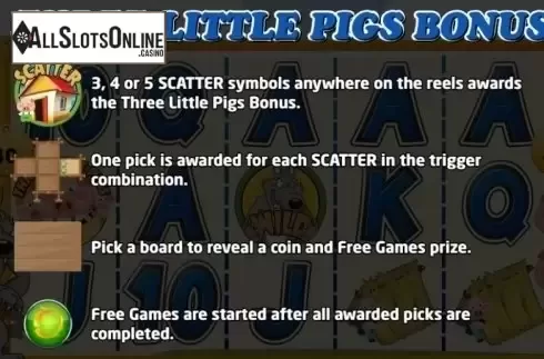 Paytable 3. Three Little Pigs from KA Gaming