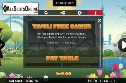 Paytable 1