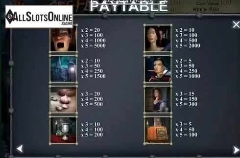Screen2. Vampires Feast Super Spin from SkillOnNet