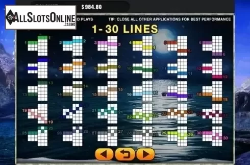 Paylines. Viking (GMW) from GMW