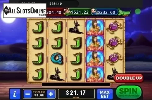 Win Screen. Wild Cleopatra Deluxe from GMW