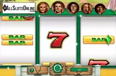 Reel screen. Wizard of Oz Road to Emerald City from WMS