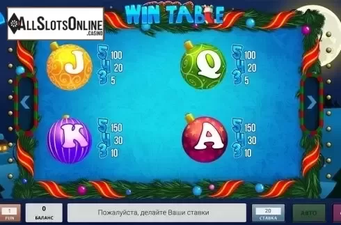 Paytable . Xmas Luck from InBet Games
