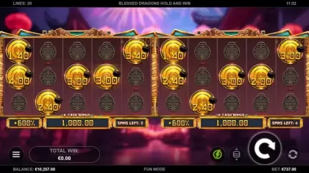 Blessed Dragons Hold and Win slot screenshot 2