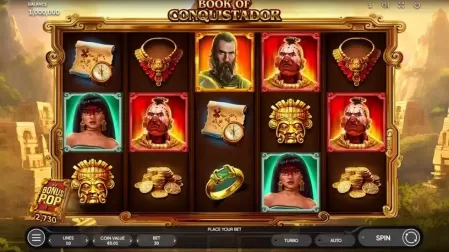 Book of Conquistador slot screenshot 1