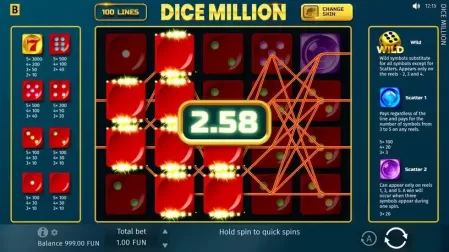 Dice Million slot screenshot 2