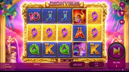 Dionysus Golden Feast slot screenshot 5