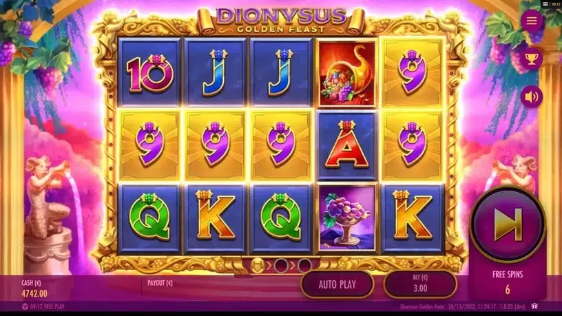 Dionysus Golden Feast slot screenshot 5