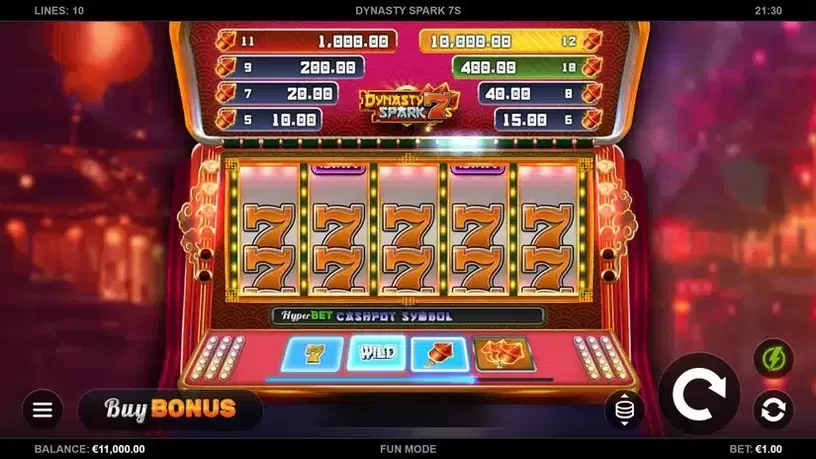 Dynasty Spark 7s slot screenshot 1