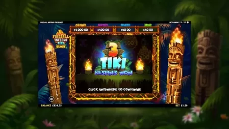 Fireball Inferno Tiki Blast slot screenshot 6