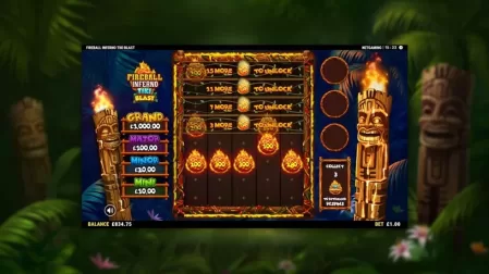 Fireball Inferno Tiki Blast slot screenshot 7