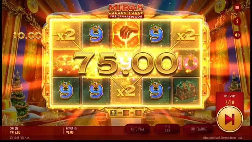 Midas Golden Touch Christmas Edition slot screenshot 