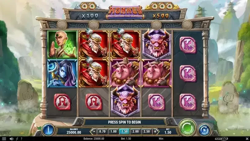 Monkey: Battle for the Scrolls slot screenshot 1