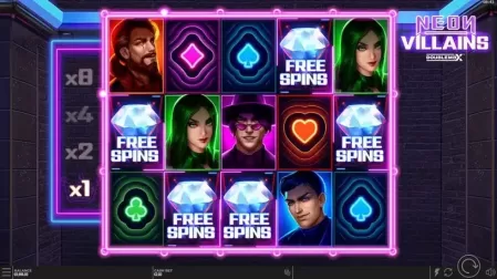 Neon Villains slot screenshot 2