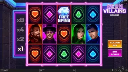 Neon Villains slot screenshot 1