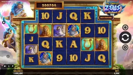 Olympus Zeus Megaways slot screenshot 1