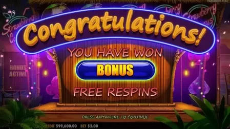 Strawberry Cocktail slot screenshot 3