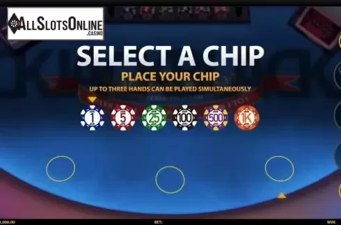 Start Screen. 3 Hand Blackjack (HungryBear) from HungryBear