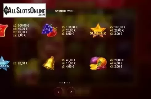 Pay Table screen